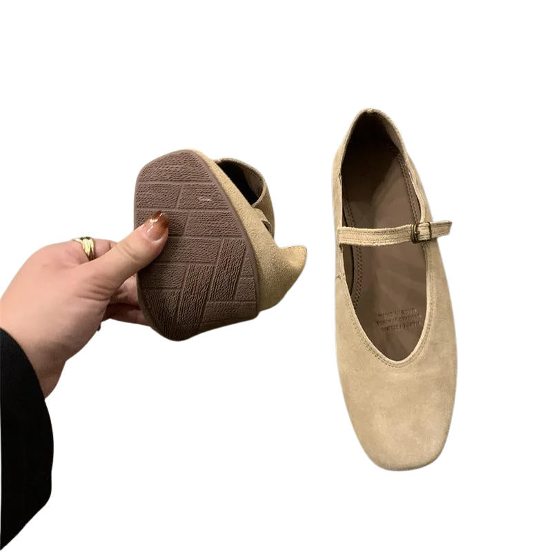 Tovah | Suede Square-Toe Mary Jane Orthopedic Flats for Women