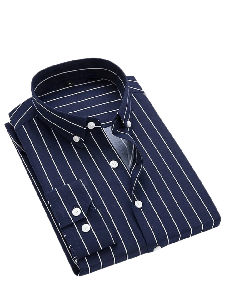 Blake | Men's Striped Long Sleeve Shirt – Casual Button Up Shirt