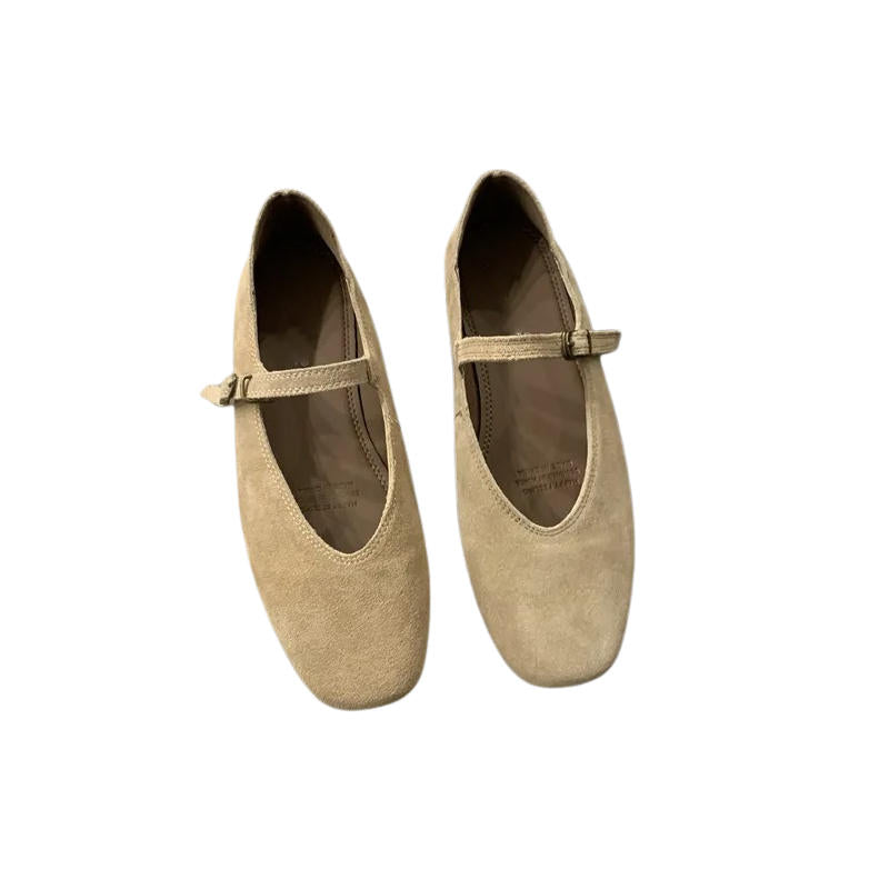 Tovah | Suede Square-Toe Mary Jane Orthopedic Flats for Women