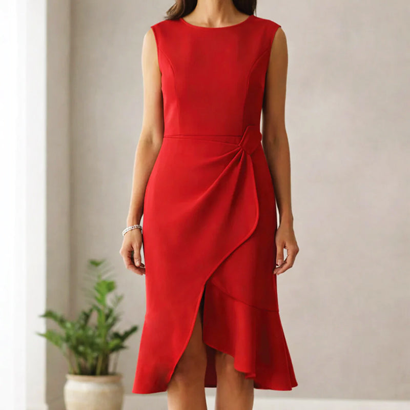 Rossi | Women's Ruffle-Hem Sleeveless Cocktail Dress