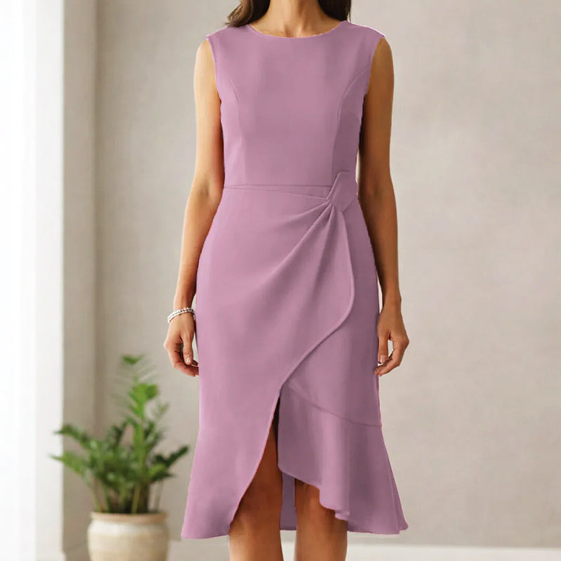 Rossi | Women's Ruffle-Hem Sleeveless Cocktail Dress