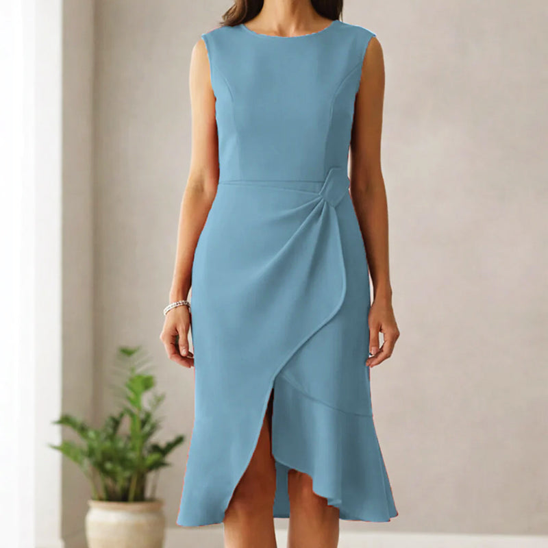 Rossi | Women's Ruffle-Hem Sleeveless Cocktail Dress