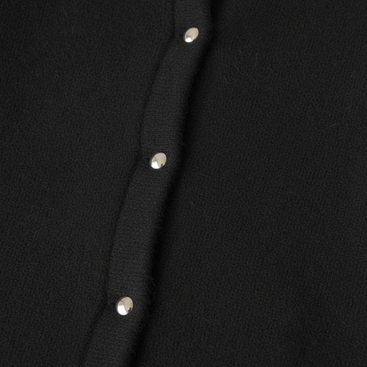Rebecca | Fluffy Longline Snap Button Women's Cardigan