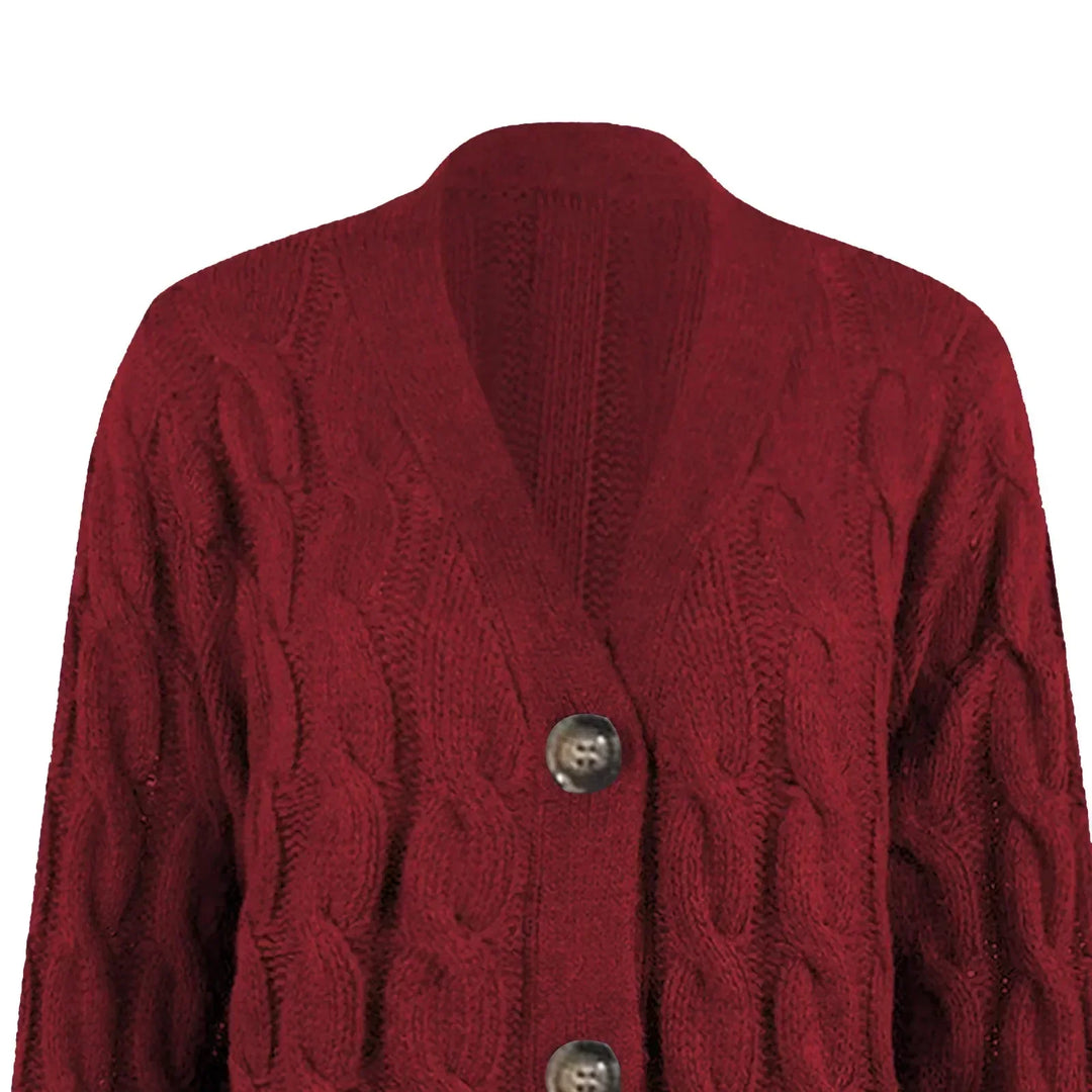 Harbour | Cable Twist Knit Button-Down Women's Cardigan