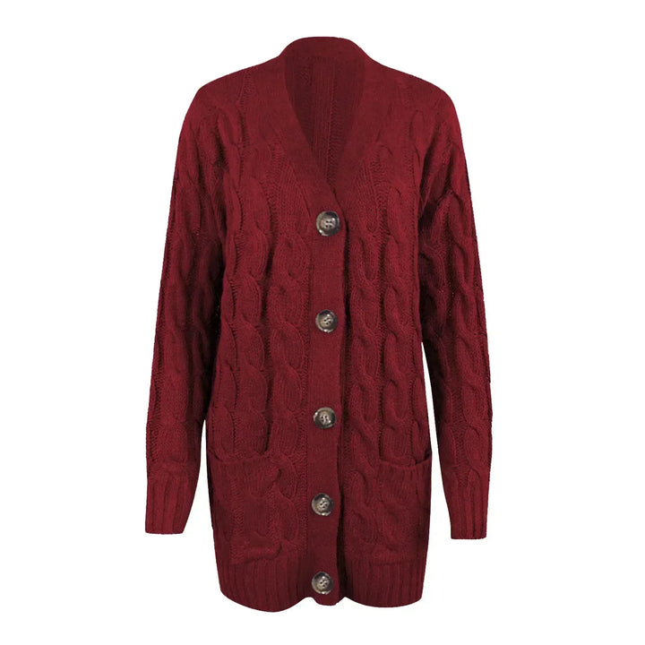 Harbour | Cable Twist Knit Button-Down Women's Cardigan