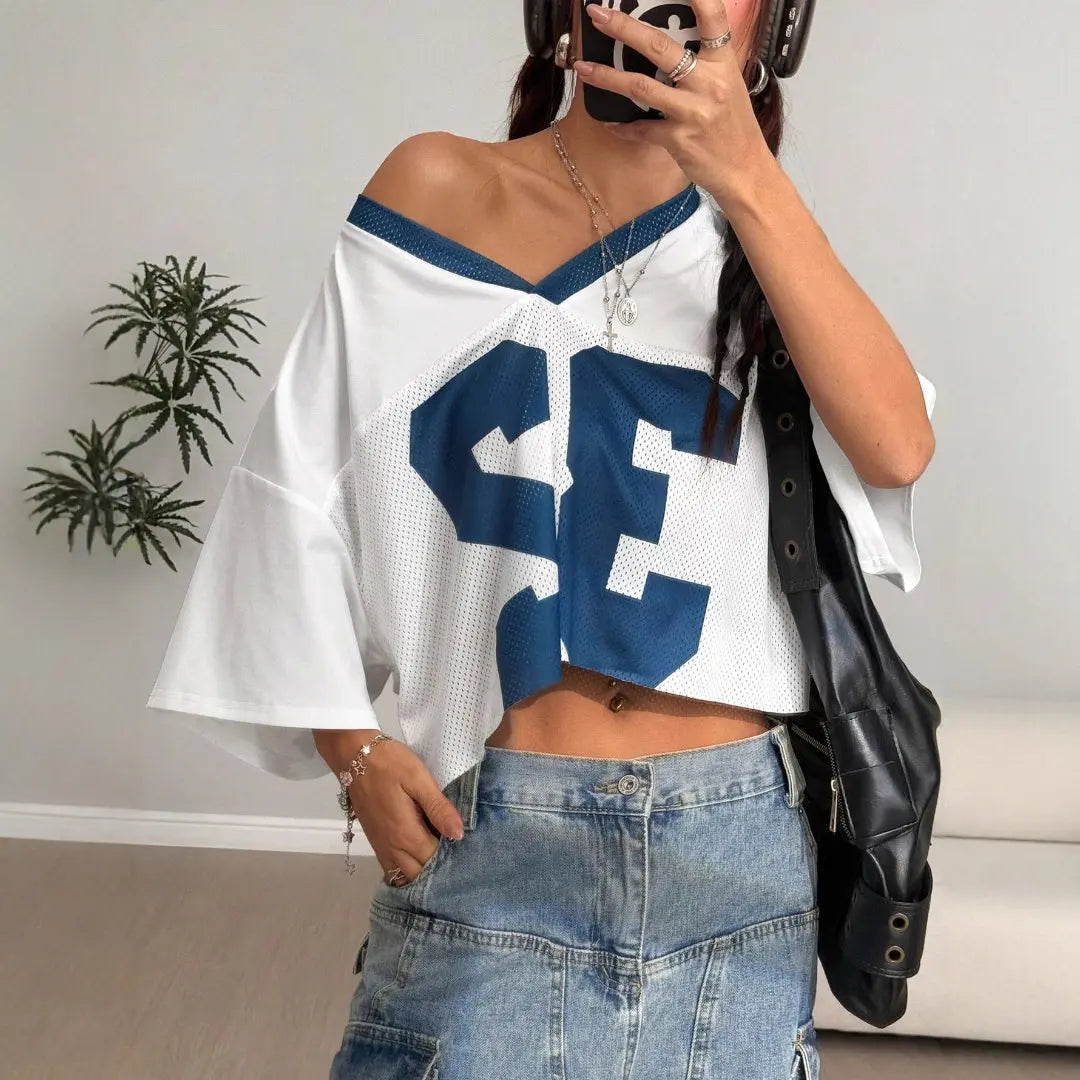 Rebel | Graphic Crop Top – Women's Oversized Streetwear T-Shirt