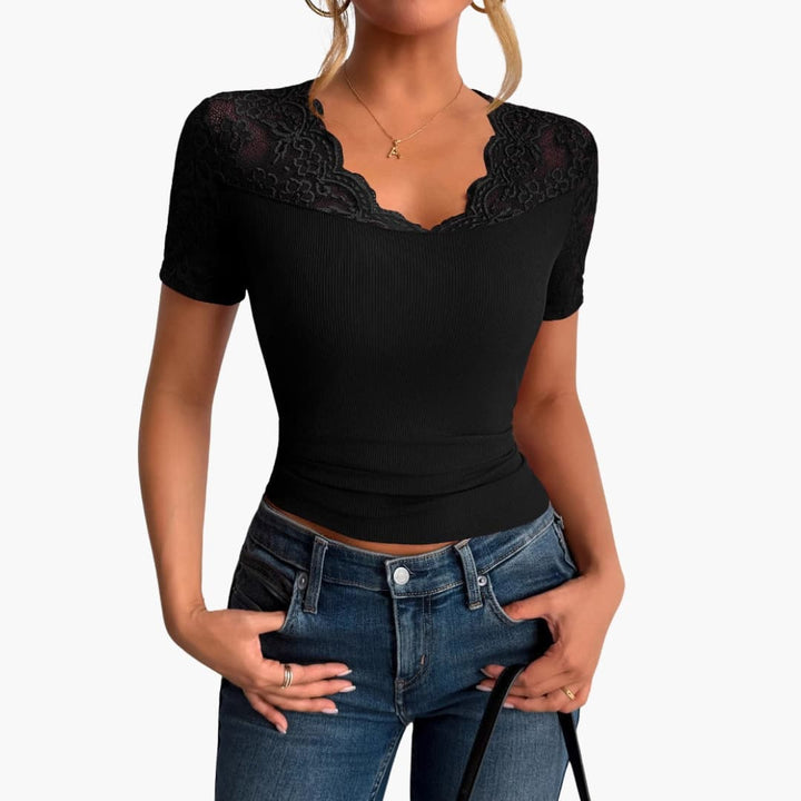 Ava | Lace Crop Top