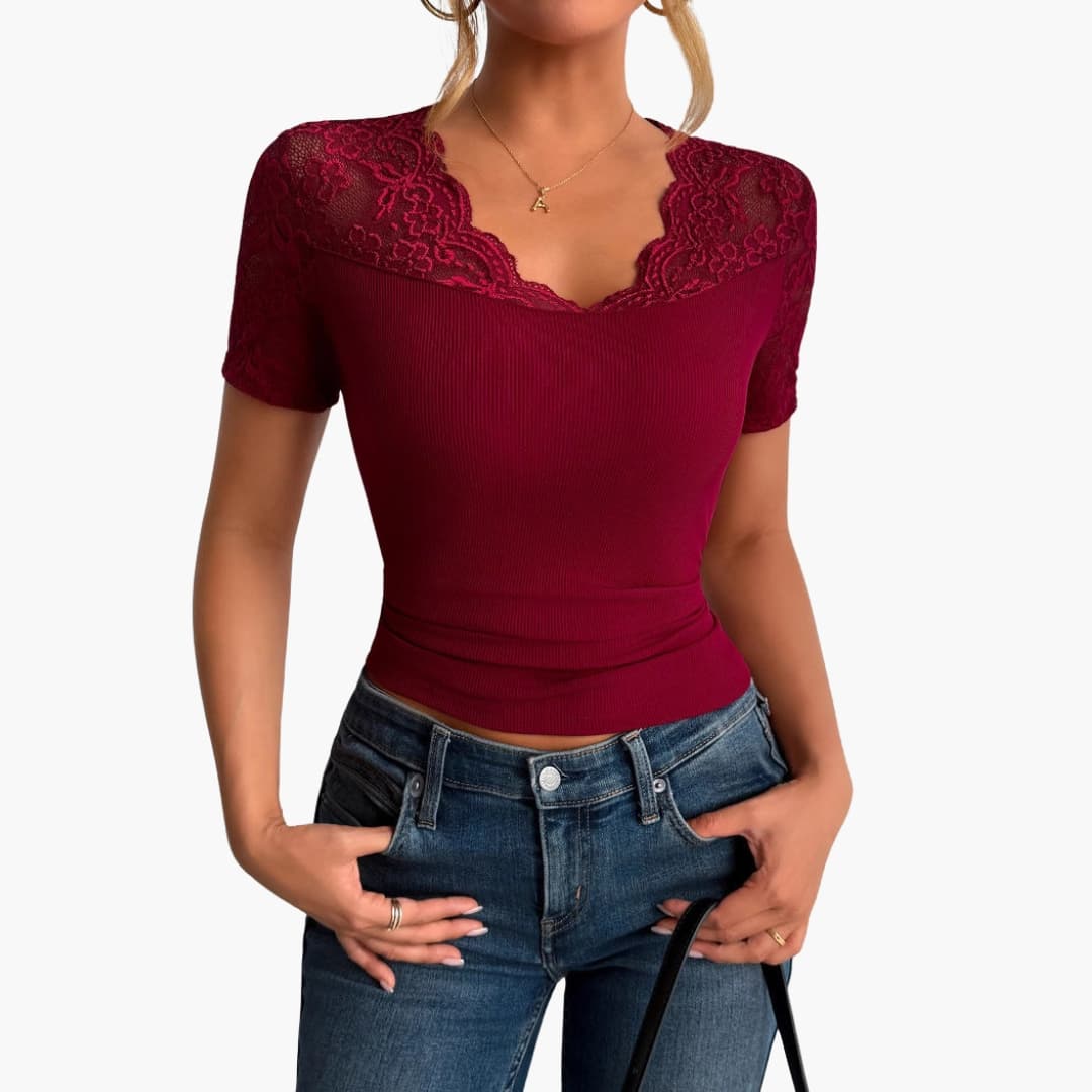 Ava | Lace Crop Top