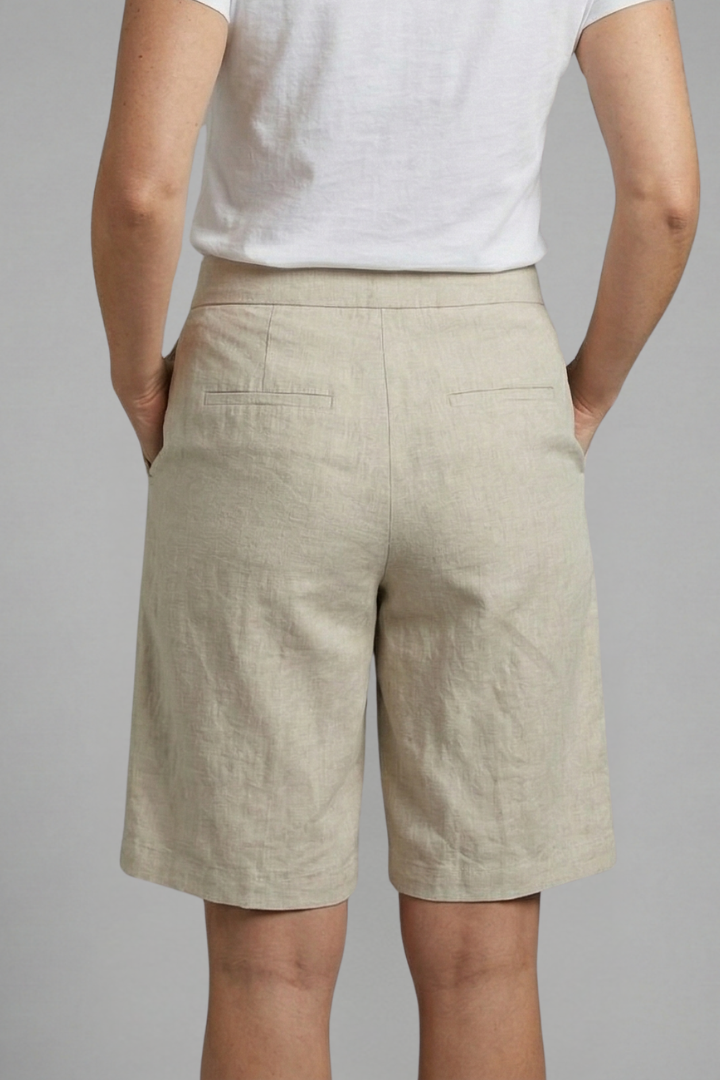 Mirano | Women's Tailored Wide-Leg Linen Bermuda Shorts