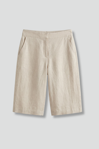 Mirano | Women's Tailored Wide-Leg Linen Bermuda Shorts