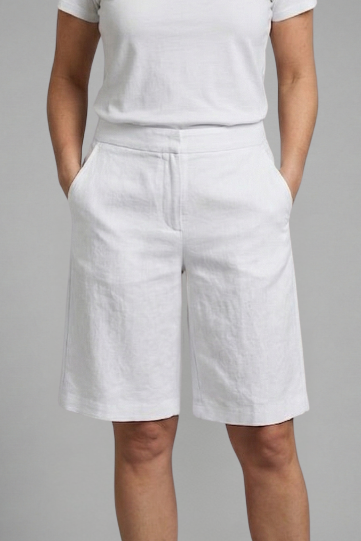 Mirano | Women's Tailored Wide-Leg Linen Bermuda Shorts