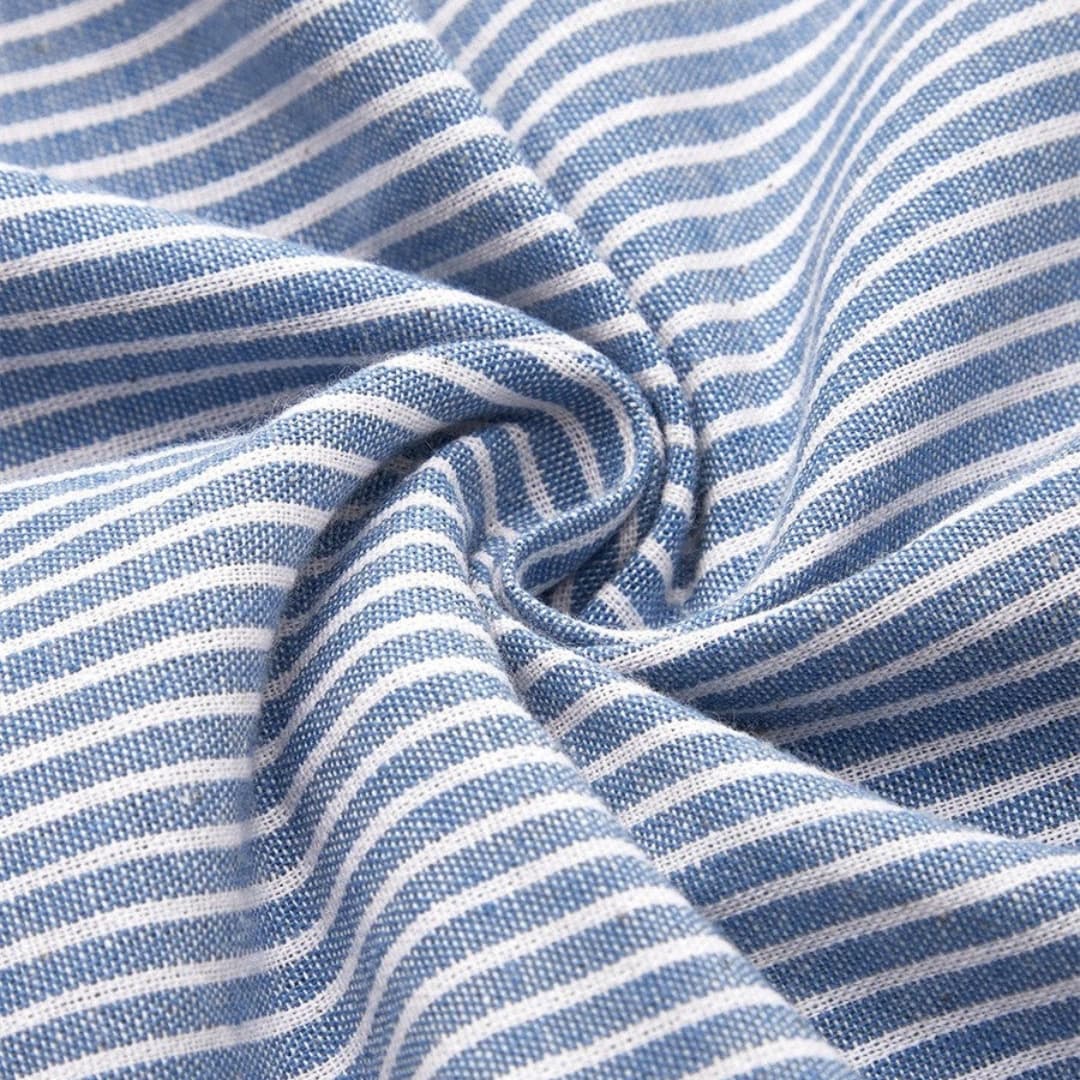 Marina | Striped Button Detail Pocket Midi Dress