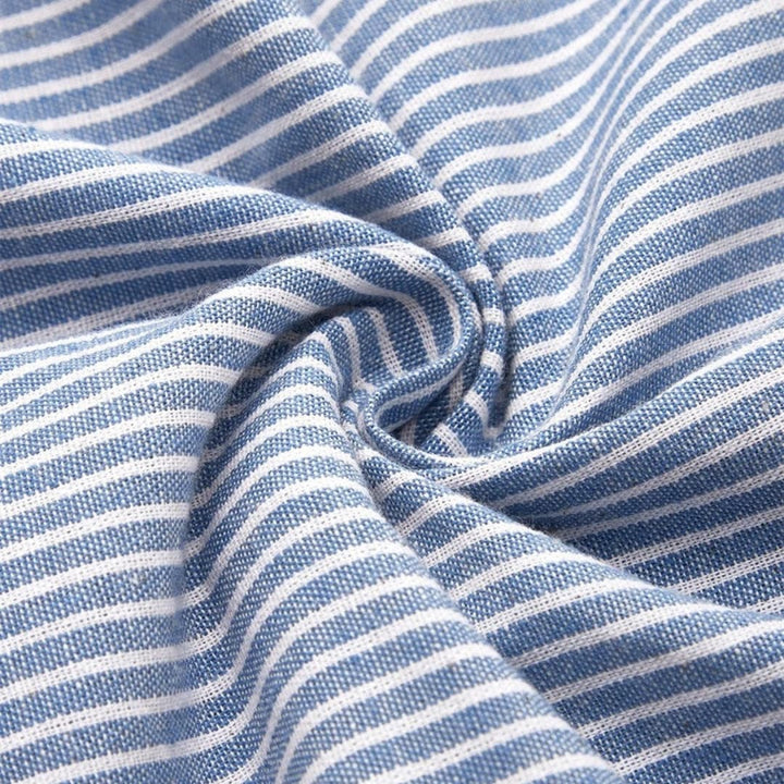 Marina | Striped Button Detail Pocket Midi Dress