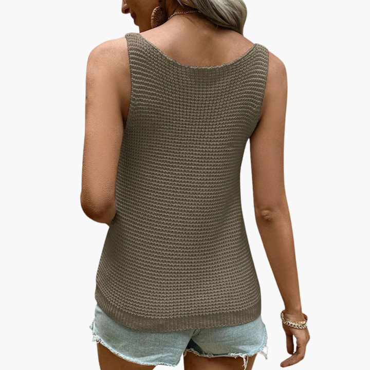 Elowen | Ribbed Scoop Neck Tank Top