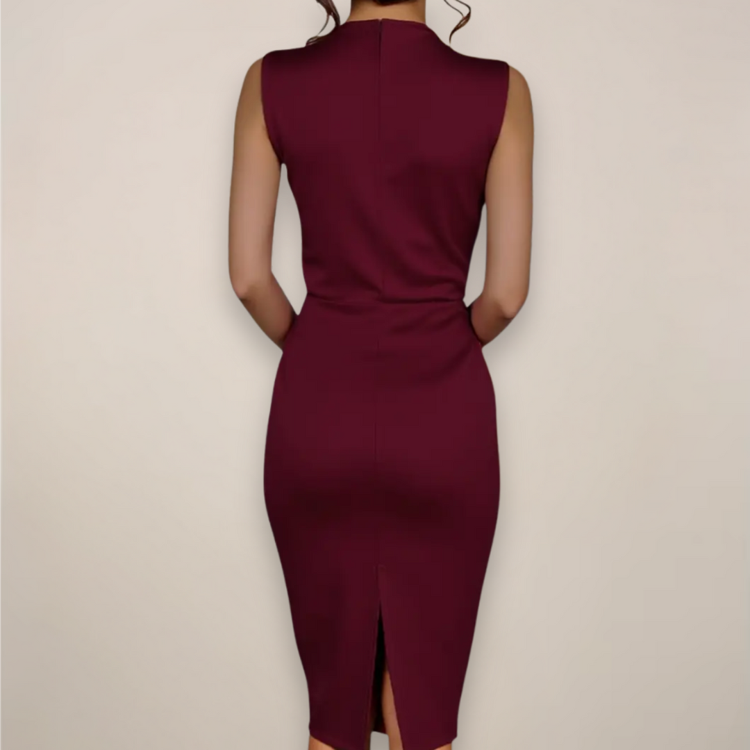 Harlow | Sleeveless Bow-Detail Midi Cocktail Dress