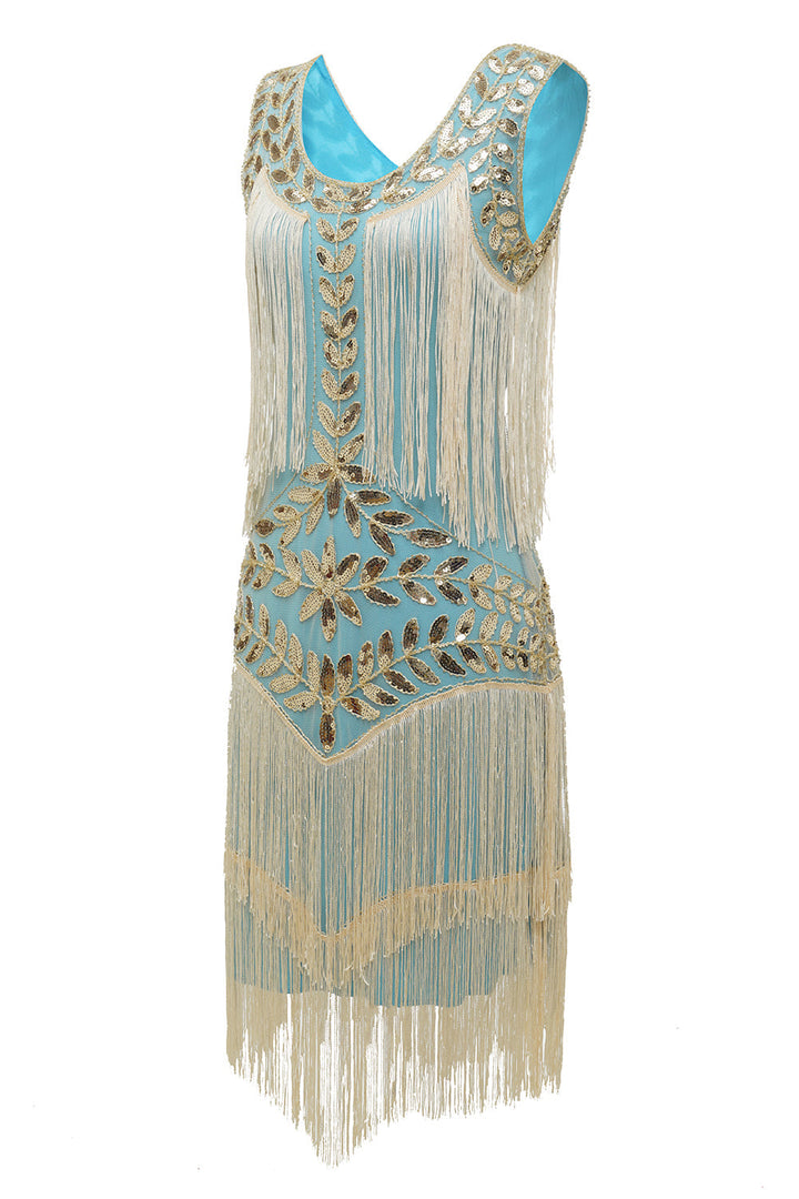 Gatsby | Sequin Embellished Tiered Fringe Flapper Wedding Guest Dress