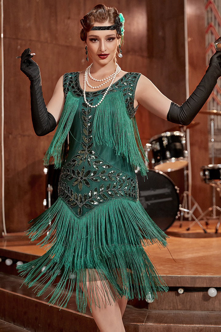 Gatsby | Sequin Embellished Tiered Fringe Flapper Wedding Guest Dress