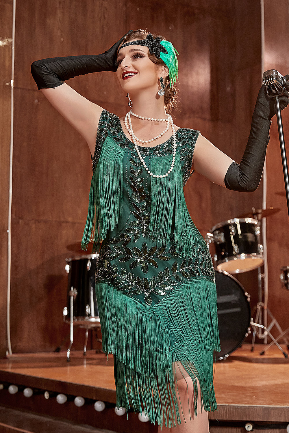 Gatsby | Sequin Embellished Tiered Fringe Flapper Wedding Guest Dress