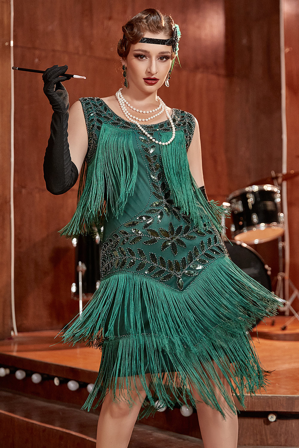 Gatsby | Sequin Embellished Tiered Fringe Flapper Wedding Guest Dress