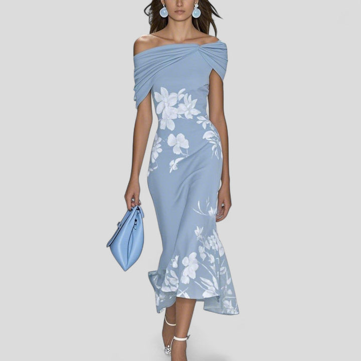 Elena | Elegant Floral Wedding Guest Dress