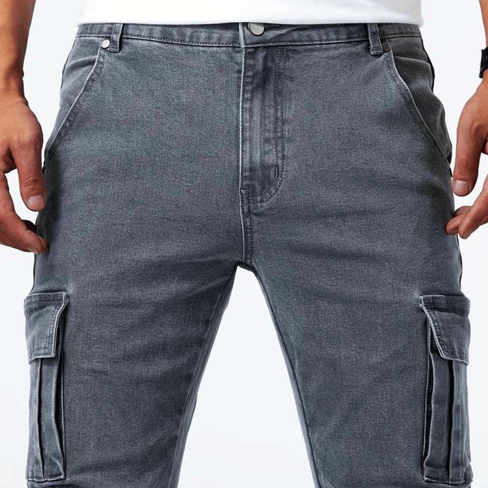 Mason | Denim Stretch Cargo Pants