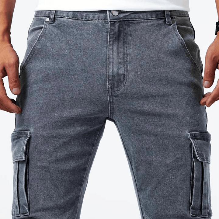 Mason | Denim Stretch Cargo Pants