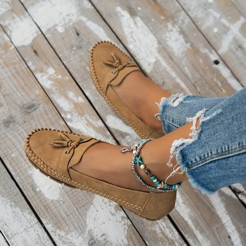 Maya | Comfortable Slip-On Tassel Loafers