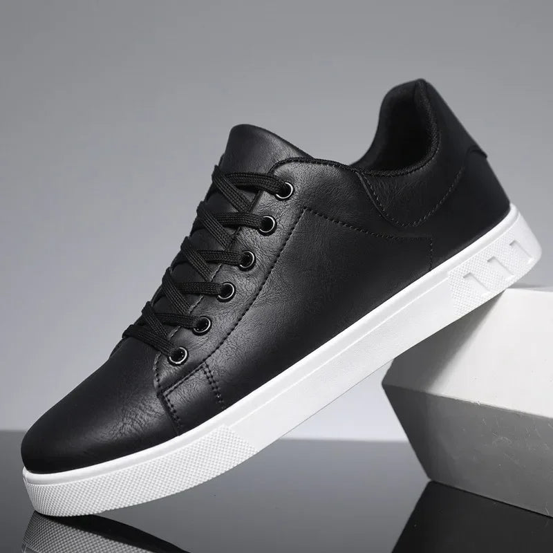Paxton | Leather Lace-Up Flatform Casual Sneakers Mens Shoes
