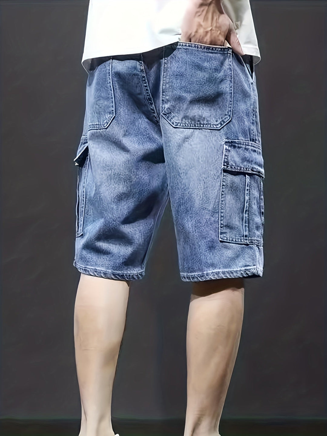 Decker | Men's Denim Cargo Shorts with Flap Pocket