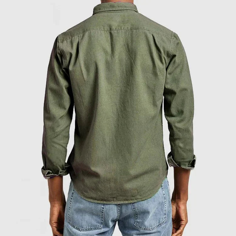 Archer | Relaxed Flannel Men's Smart-Casual Shirt with Chest Pocket