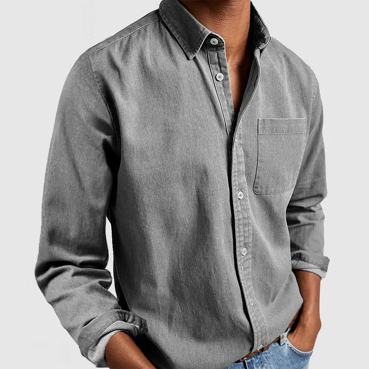Archer | Relaxed Flannel Men's Smart-Casual Shirt with Chest Pocket