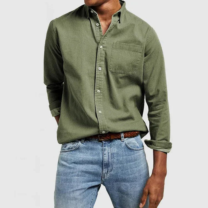 Archer | Relaxed Flannel Men's Smart-Casual Shirt with Chest Pocket