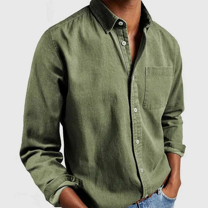 Archer | Relaxed Flannel Men's Smart-Casual Shirt with Chest Pocket