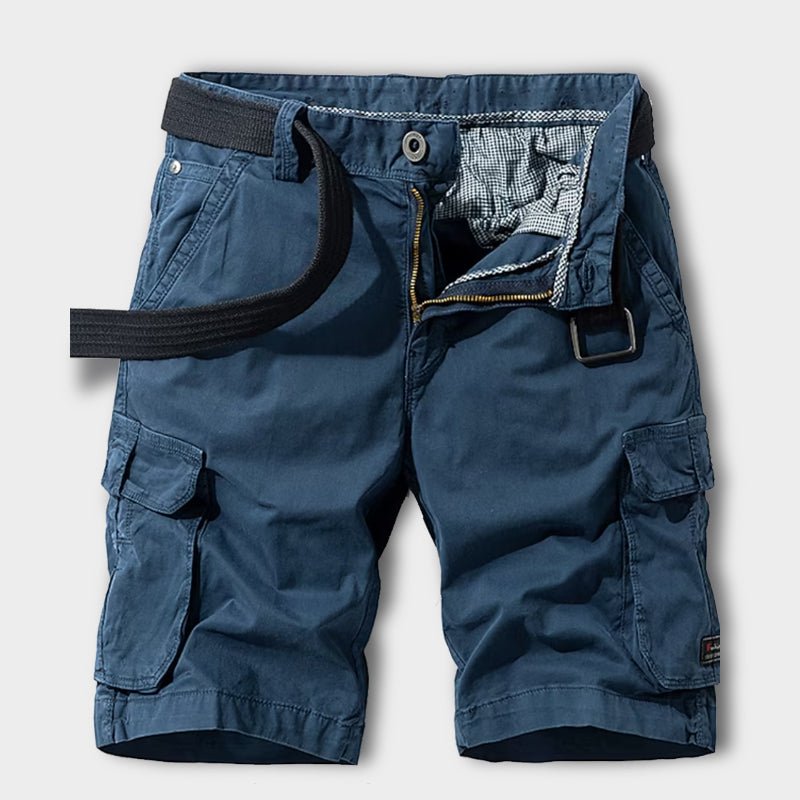 Easton | Men's Belted Cotton Cargo Shorts with Flap Pockets