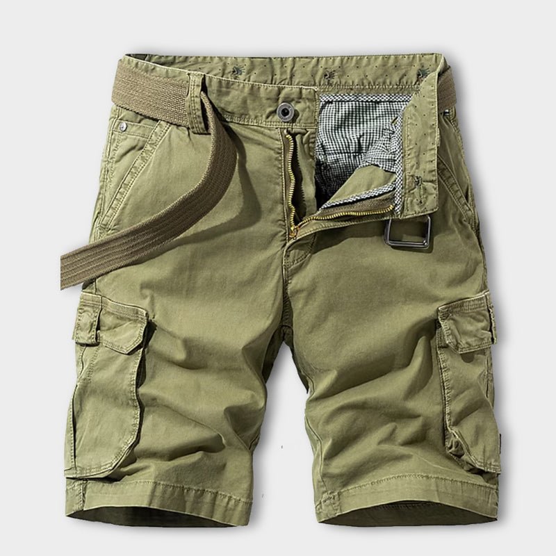 Easton | Men's Belted Cotton Cargo Shorts with Flap Pockets