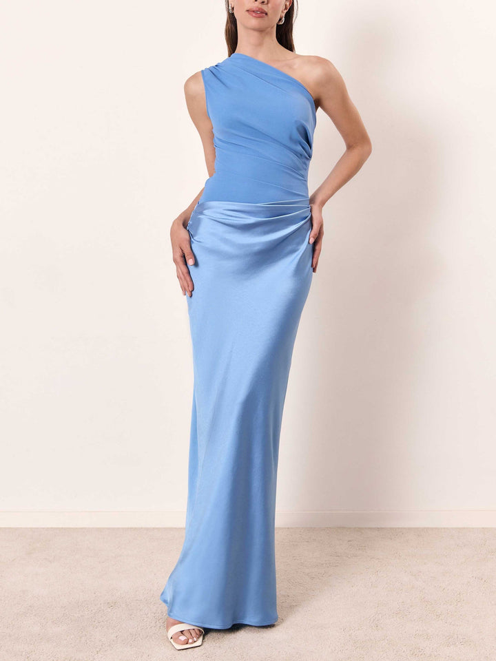 Aurelia | Satin One Shoulder Dress Mermaid Maxi