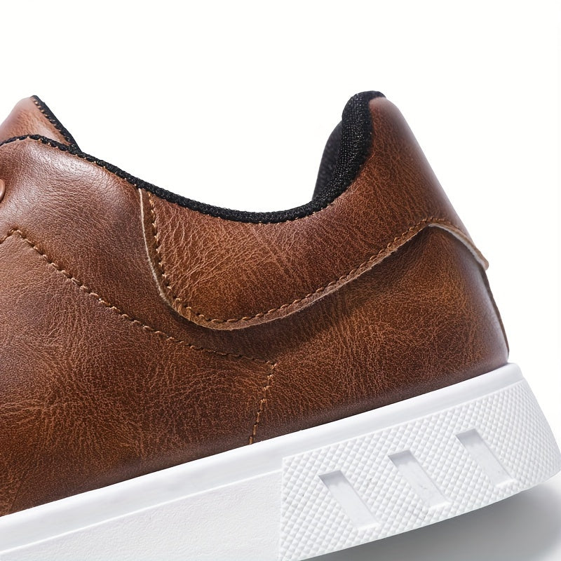 Paxton | Leather Lace-Up Flatform Casual Sneakers Mens Shoes