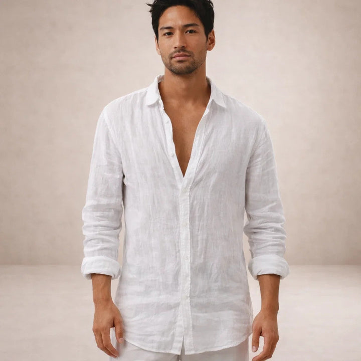 Reid | Men's Relaxed Fit Long Sleeve Linen Shirt