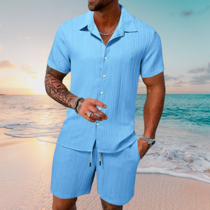 Malibu | Men's Ribbed Camp Collar Co-ord Set