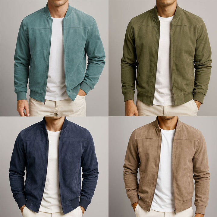 Rafferty | Suede Touch Zip-Up Men's Bomber Jacket