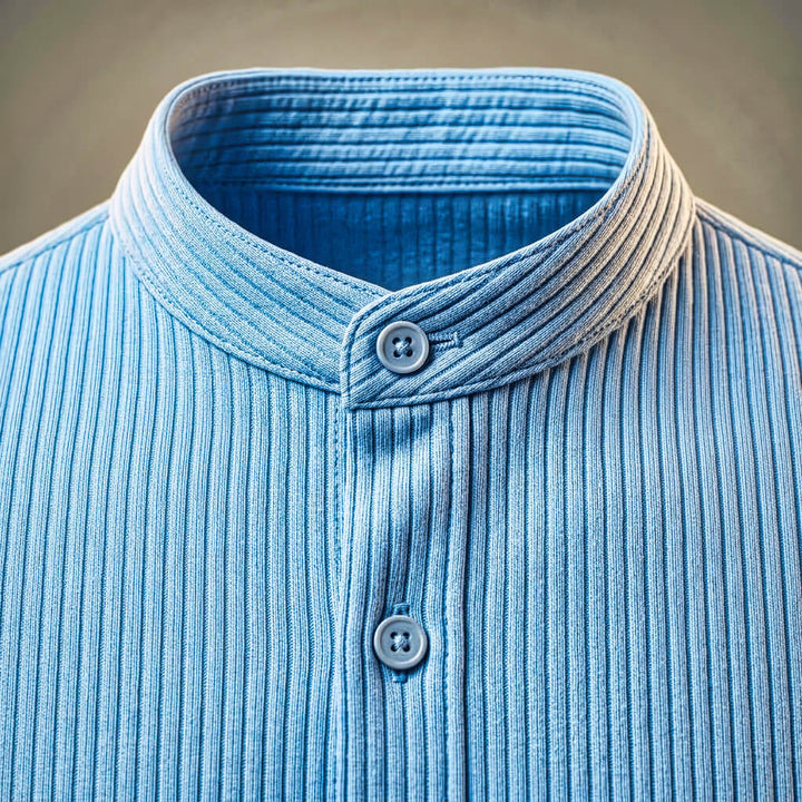 Solaro | Men's Ribbed Mandarin Collar Co-ord Set
