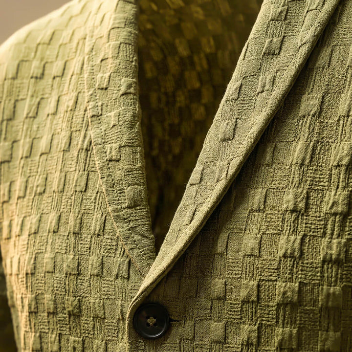 Havana | Men's Woven Texture Shawl Collar Co-ord Set
