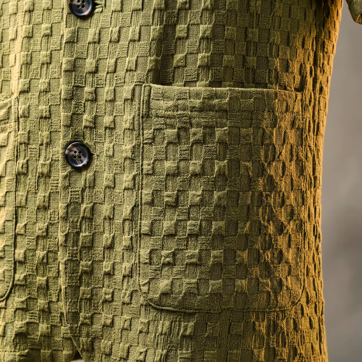 Havana | Men's Woven Texture Shawl Collar Co-ord Set