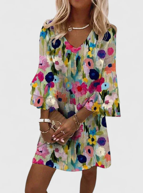 Poppy | Women's Floral Mini Dress – Casual Summer Dress