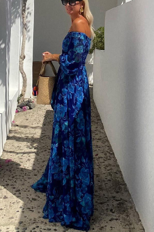 Isadora | Floral One Shoulder Dress Boho Maxi