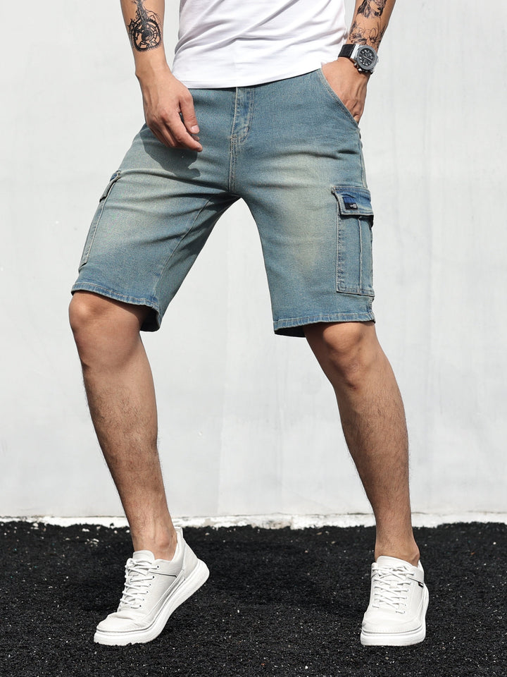 Decker | Men's Denim Cargo Shorts with Flap Pocket