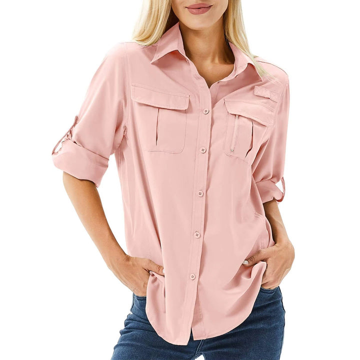 Scout | Utility Pocket Roll Sleeve Casual Womens Blous