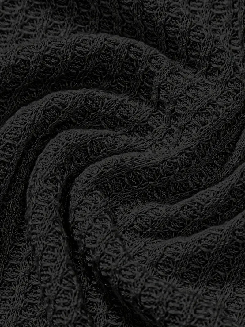 Cassius | Men's Textured Knit Two-Button Polo