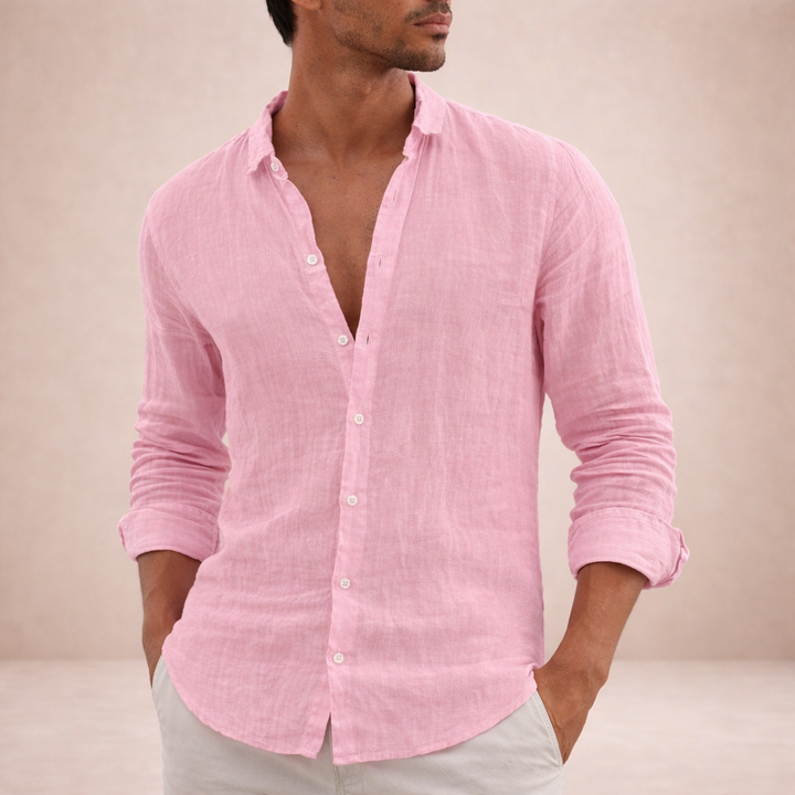Reid | Men's Relaxed Fit Long Sleeve Linen Shirt