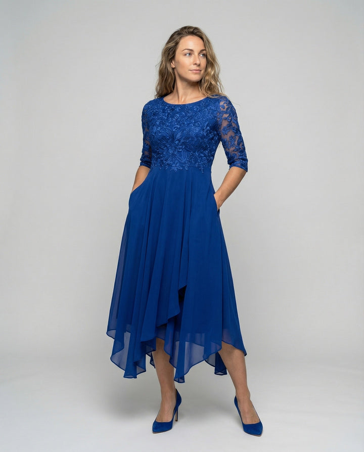 Serena | Lace Bodice Wedding Guest Dress